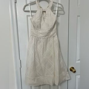 White House Black Market White Plaid Dress